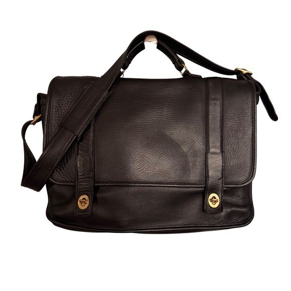 Vintage Coach Vantage 90s Black Leather Briefcase Rare Style 5274 NYC - Picture 3 of 16